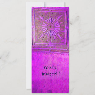 MORGENSTERN, helles violett rosa Einladung