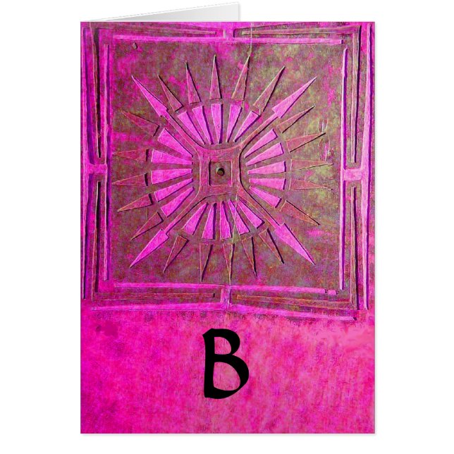 MORGENSTERN Pink,Fuchsia Schwarz, Monogramm (Vorne)