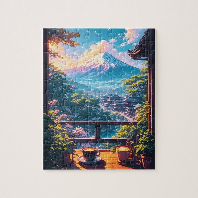 Morgenstille über Fuji (Vertikal)