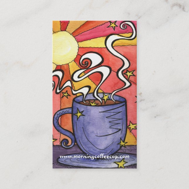 Morgenstrudelsonne Kaffeetasse-Haus-Visitenkarte Visitenkarte (Vorderseite)