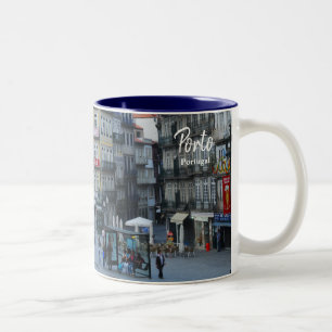 Morgenstunde in Porto - Das echte Portugal Zweifarbige Tasse