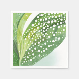 Morgentau   Moderne Botanische Aquarellmalerei Serviette