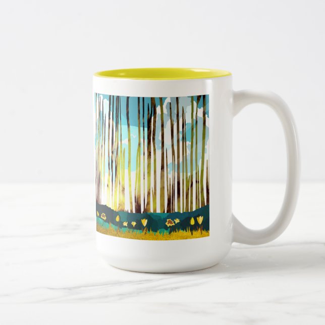 Morgenwald Zweifarbige Tasse (Rechts)
