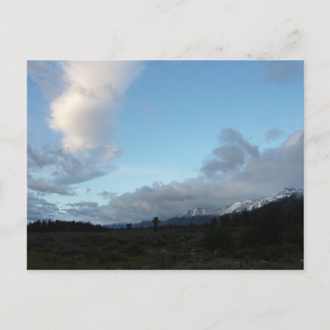 Morgenwolken im Grand Teton Nationalpark Postkarte (Vorderseite)