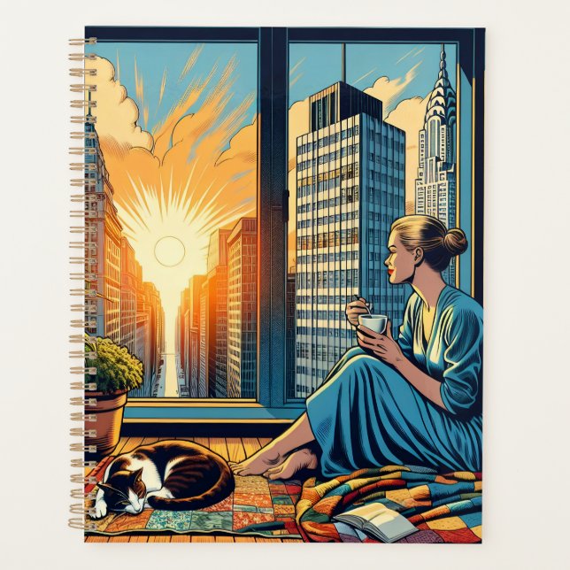Morgenzeit in der Stadt | Reflektierende Frau Planer (Vorderseite)