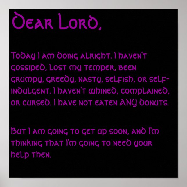 Morining Prayer Poster (Vorne)