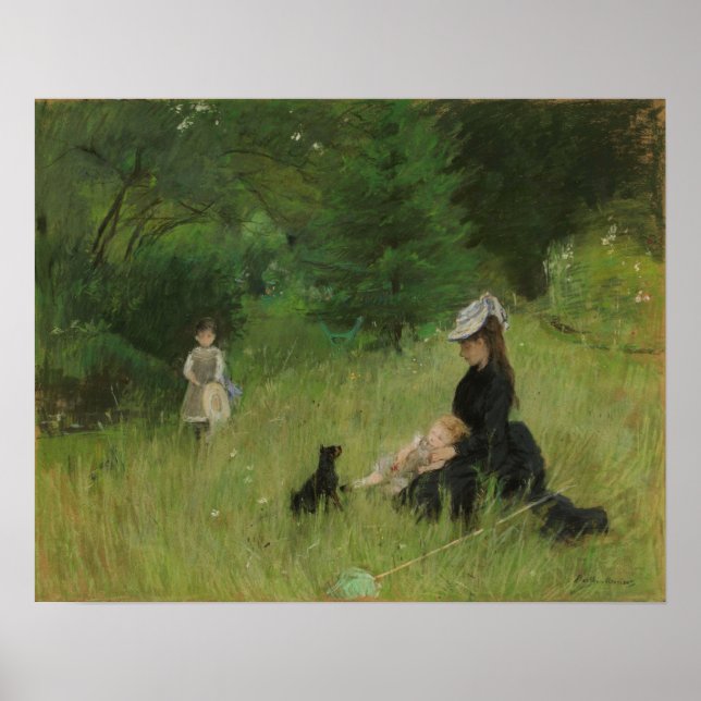 Morisot - auf dem Rasen 1874 Poster (Vorne)