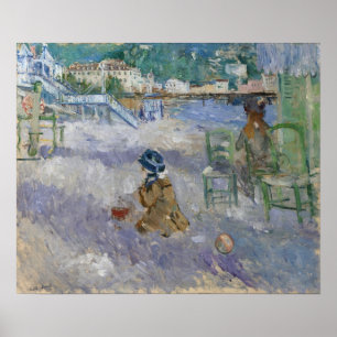 Morisot - Der Strand von Nizza 1882 Poster