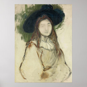 Morisot - Julie Manet mit Liberty-Hut Poster