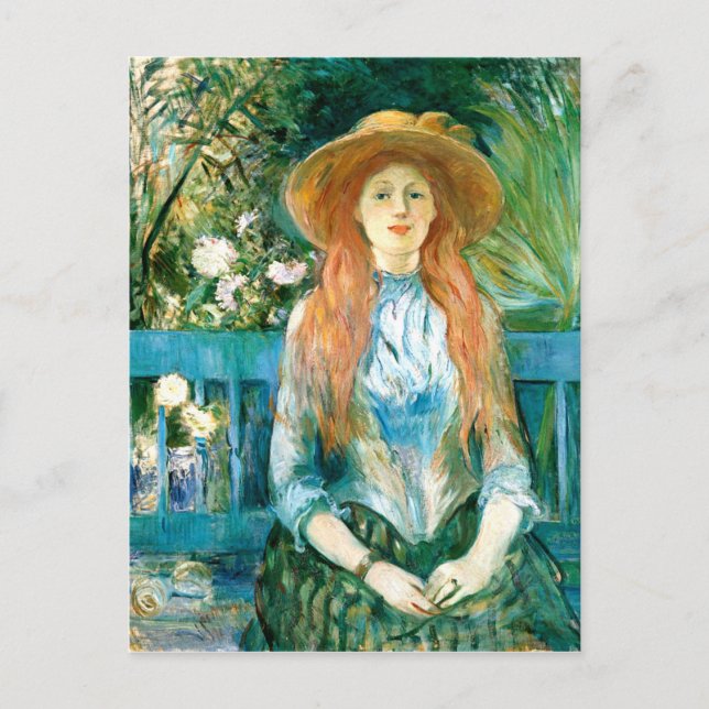 Morisot - Junge Mädchen im Park Postkarte (Vorderseite)