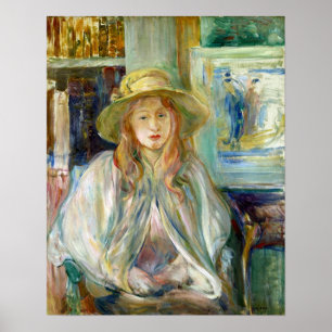 Morisot - Mädchen in einem Strohhut 1892 Poster