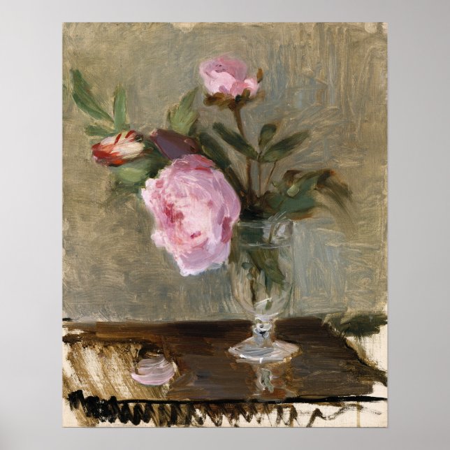 Morisot - Peonies 1869 Poster (Vorne)