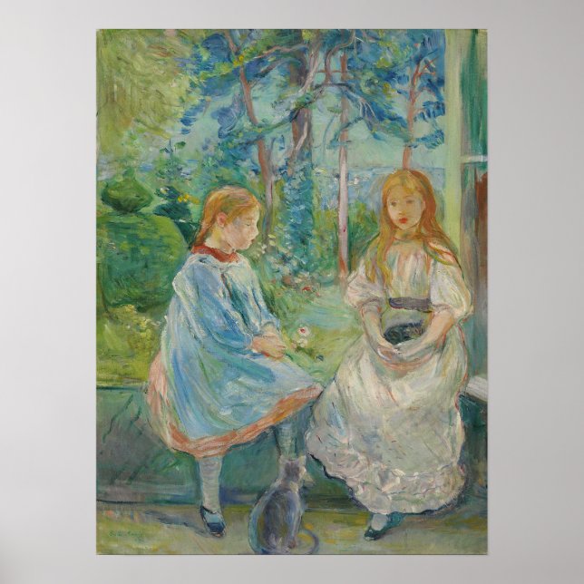 Morisot - Young Girls In Front Of The Window 1892 Poster (Vorne)