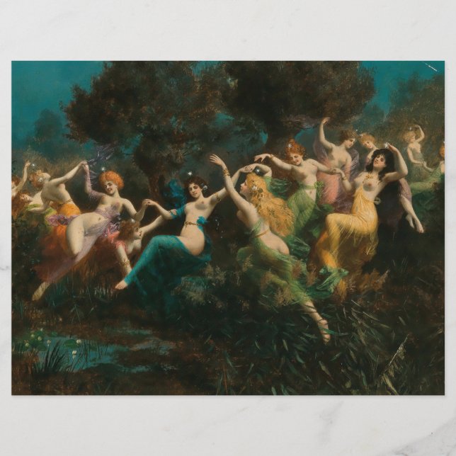 Moritz Stifter Nymphen Scrapbook Paper (Vorderseite)