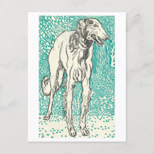 Moriz Jung Greyhound Print Postcard Postkarte
