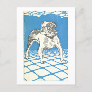Moriz Jungs Bulldoggen-Druck-Postkarte Postkarte