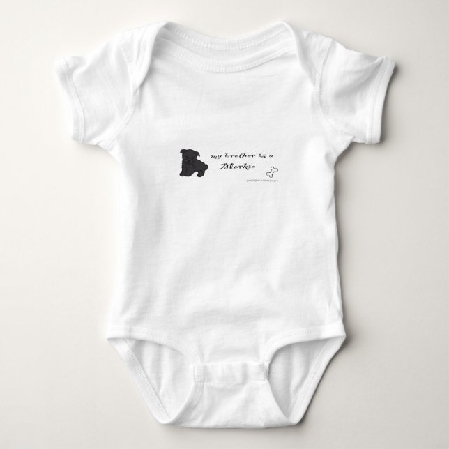Morkie Baby Strampler (Vorderseite)