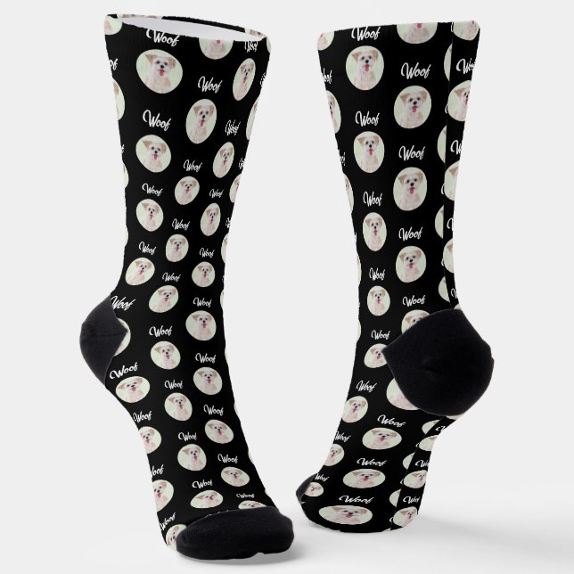 Morkie Black Socks Rundbild Socken (Gewinkelt)