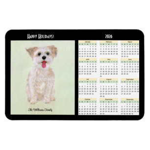 Morkie Flexibler Kalender 2026 Magnet
