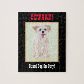 Morkie Funny Garde Chien Jigsaw Puzzle Puzzle Puzz