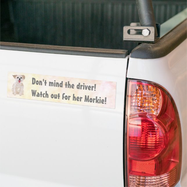 Morkie Funny Pass Autoaufkleber auf (Auf Lkw)