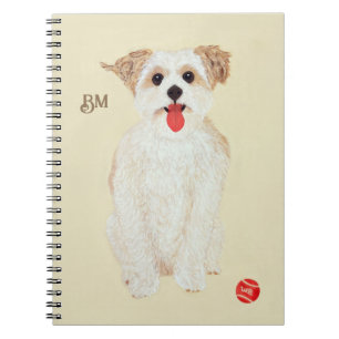 Morkie Hund Mit Ball Notizbuch Notizblock