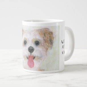 Morkie Hund Nahaufnahme Jumbo Kaffeetasse Jumbo-Tasse