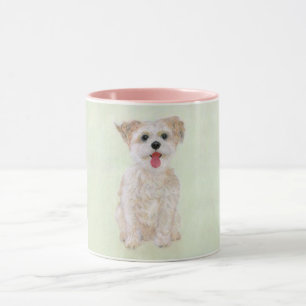 Morkie Hund Pink Kombi-Tasse Tasse