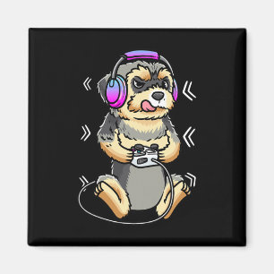 Morkie Hund Videospiel Spielekonsole Gamer Magnet