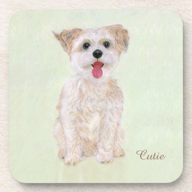 Morkie-Hundefest-Untersetzer Getränkeuntersetzer (Vorderseite)