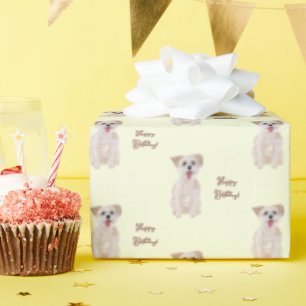 Morkie individuell anpassbar geschenkpapier