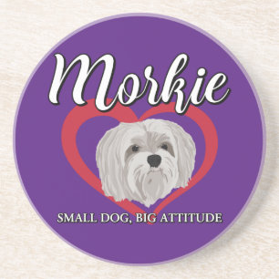 Morkie - Kleiner Hund, große Attitüde - 3 Getränkeuntersetzer
