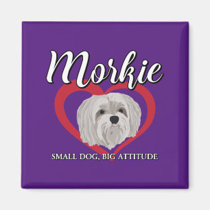 Morkie - Kleiner Hund, große Attitüde - 3 Magnet