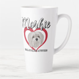 Morkie - Kleiner Hund, große Höhe - 3 Milchtasse