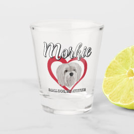 Morkie - Kleiner Hund, große Höhe - 3 Schnapsglas