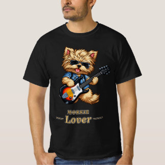 Morkie Liebhaber Rockstar Gitarre Hund Geschenk T-Shirt