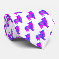 Morkie Maltese Mix Dog Pink & Blue White Neck