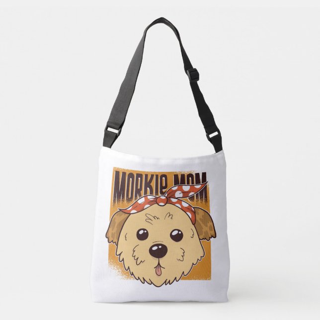 Morkie Mama Design Tragetaschen Mit Langen Trägern (Vorderseite)