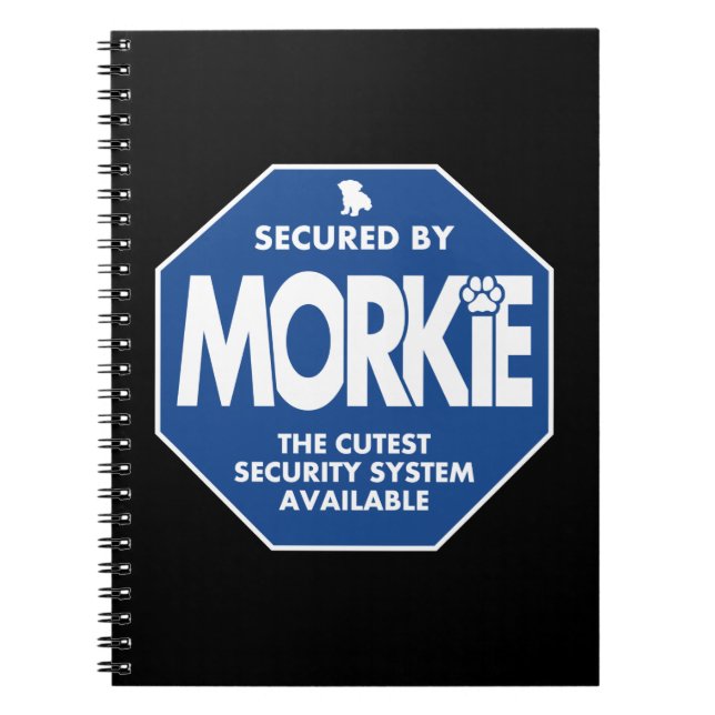 Morkie-Security-Blue Notizblock (Vorderseite)