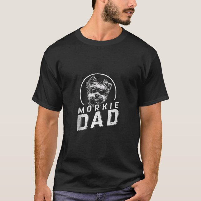 Morkie Vater Dog Eigentümer gibt Men Funny Dog Vat T-Shirt (Vorderseite)