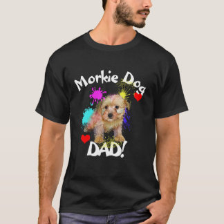 Morkie Vater Dog Lover Bester Vater je T-Shirt