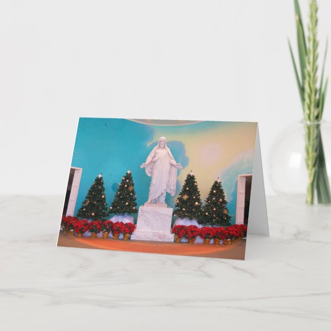 Mormon Christus Christmas Feiertagskarte (Vorderseite)
