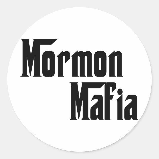 Mormon Mafia Runder Aufkleber (Vorderseite)