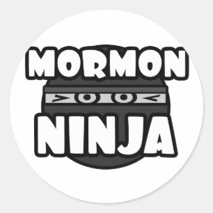 Mormon Ninja Runder Aufkleber