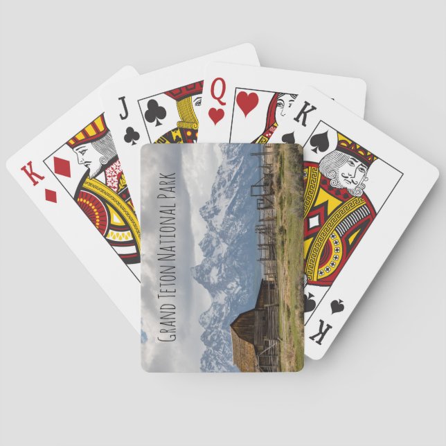 Mormon Row Grand Teton Nationalpark Spielkarten (Rückseite)