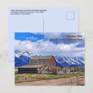 Mormon Row, Grand Tetons Postkarte
