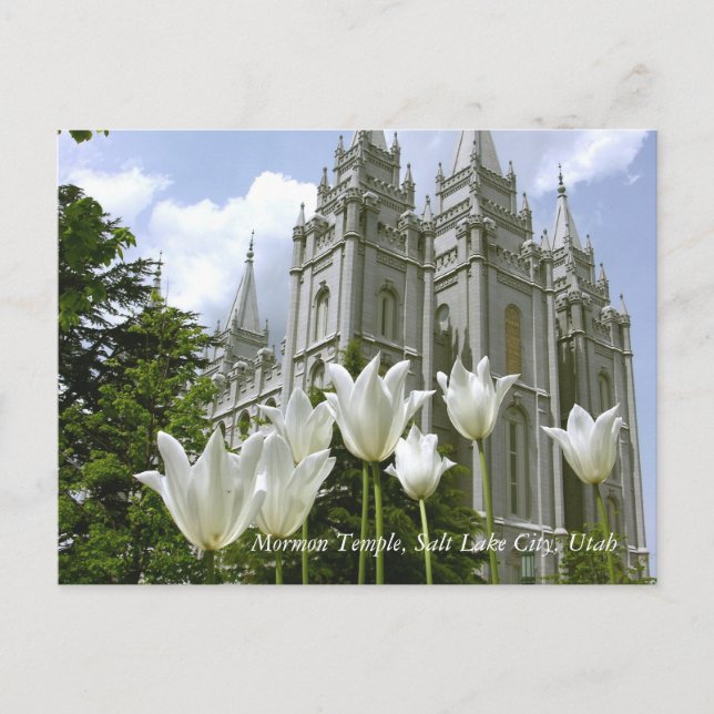 Mormon Temple, Salt Lake City, Utah Postkarte (Vorderseite)