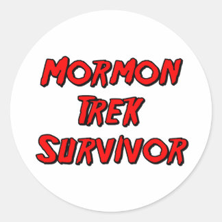 Mormon Trek Survivor Runder Aufkleber