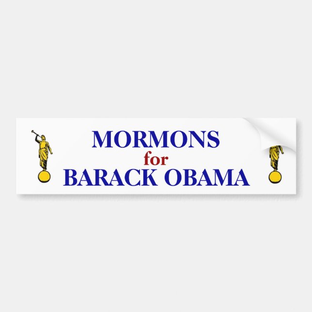 MORMONEN FÜR OBAMA-AUTOAUFKLEBER AUTOAUFKLEBER (Vorne)