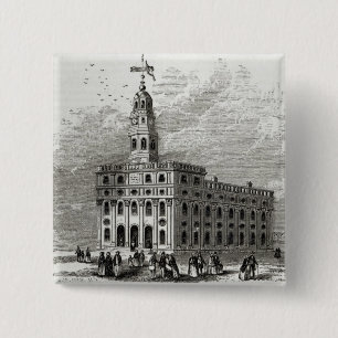 Mormonischer Tempel in Salt Lake, 1854 Button